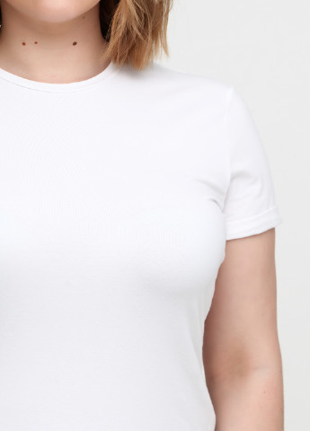 Біла літня футболка жіноча 19ж441-24 ліловий з коротким рукавом Malta