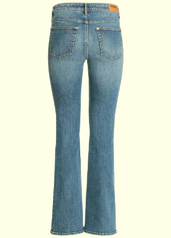 Светло-синие демисезонные клеш, буткат фит джинсы H&M