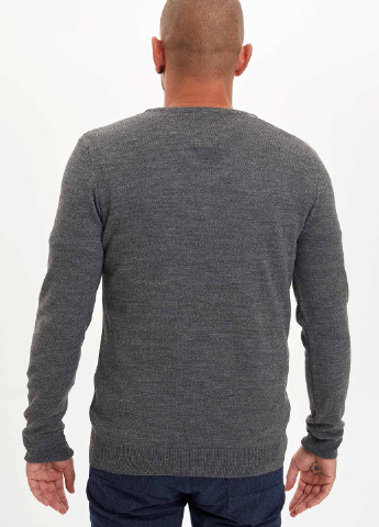 Темно-серый демисезонный полувер пуловер DeFacto