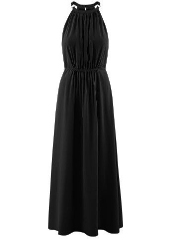 Черное вечернее платье Oodji однотонное