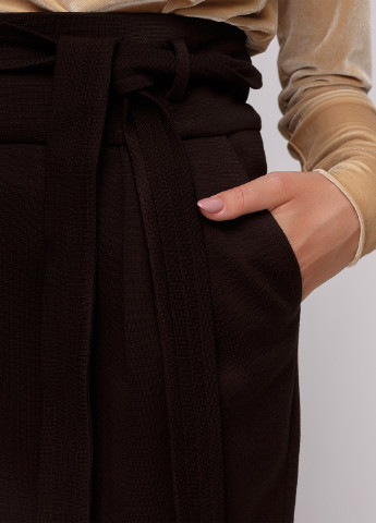 Темно-коричневая офисная однотонная юбка Kristina Mamedova карандаш
