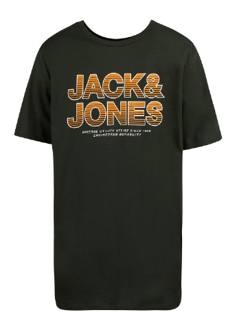 Хаки (оливковая) футболка Jack & Jones