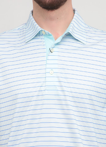 Светло-бирюзовая футболка-поло для мужчин Greg Norman в полоску