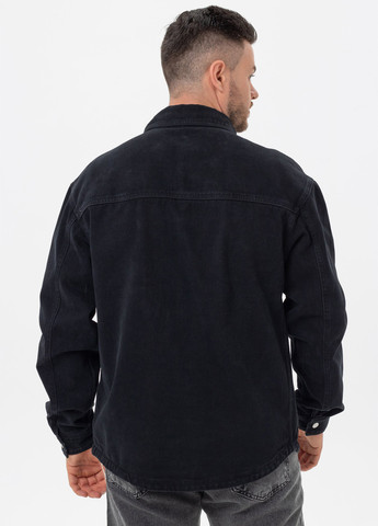 Черно-белая джинсовая рубашка однотонная Trend Collection