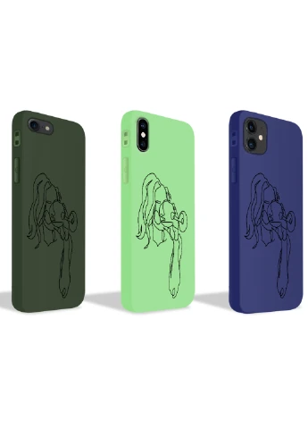 Чехол силиконовый Apple Iphone 8 plus Контурный минимализм (Contour minimalism) (6154-1357) MobiPrint (219774858)