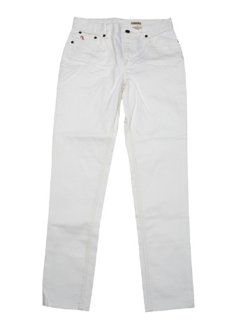 Белые демисезонные зауженные джинсы Ralph Lauren
