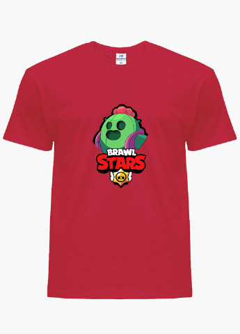 Красная демисезонная футболка детская спайк бравл старс (spike brawl stars)(9224-1030) MobiPrint