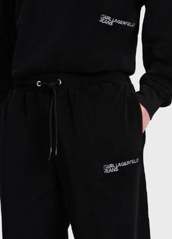 Черные кэжуал, спортивные демисезонные джоггеры брюки Karl Lagerfeld Jeans