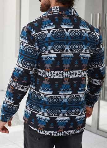 Цветная кэжуал рубашка с геометрическим узором SHEIN