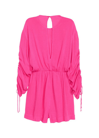 Комбинезон H&M комбинезон-шорты однотонный розовый кэжуал вискоза