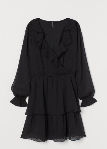 Черное кэжуал платье H&M однотонное
