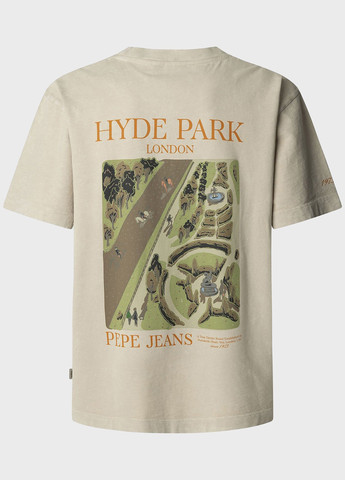 Бежевая футболка Pepe Jeans