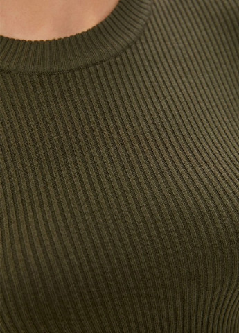 Оливковый (хаки) демисезонный свитер джемпер befree