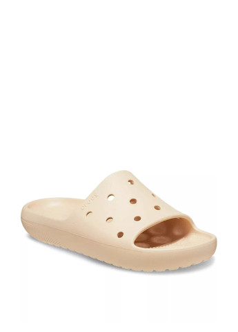 Бежевые шлепанцы Crocs