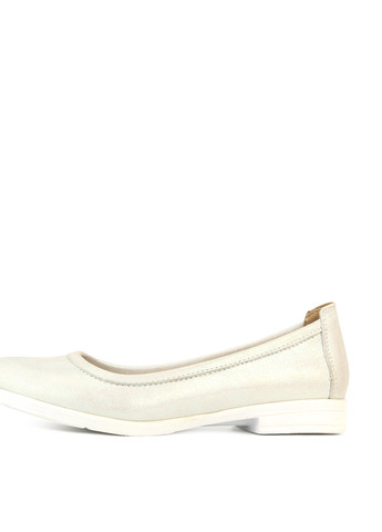 Жіночі балетки Libero | світло-бежеві однотонні без декору натуральна шкіра (302791988)