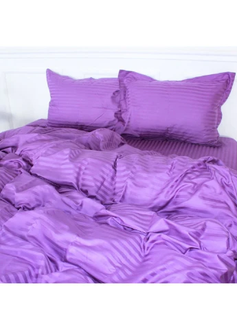 Постільна білизна Satin Stripe 30-0009 Purple 175х210 двоспальний (2200005250716) Mirson (254080908)