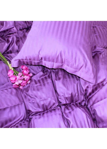 Постільна білизна Satin Stripe 30-0009 Purple 175х210 двоспальний (2200005250716) Mirson (254080908)