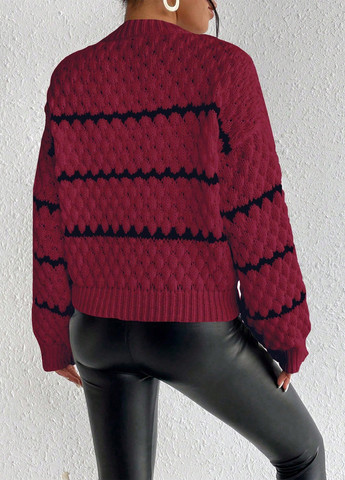 Бордовый демисезонный джемпер джемпер SHEIN