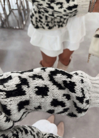 Черно-белый демисезонный кардиган SHEIN