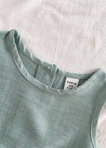 Серо-зеленый летний костюм (майка, брюки) SHEIN