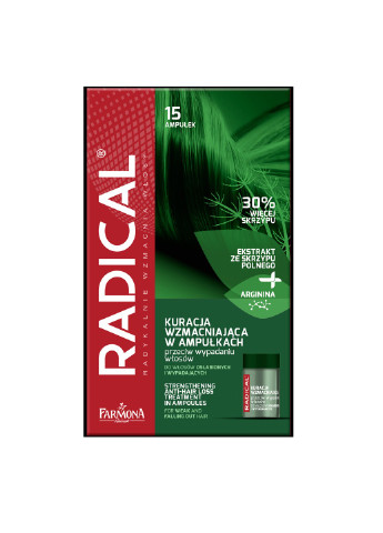 Укрепляющий концентрат против выпадения волос Radical 15*5 мл Farmona (255361912)