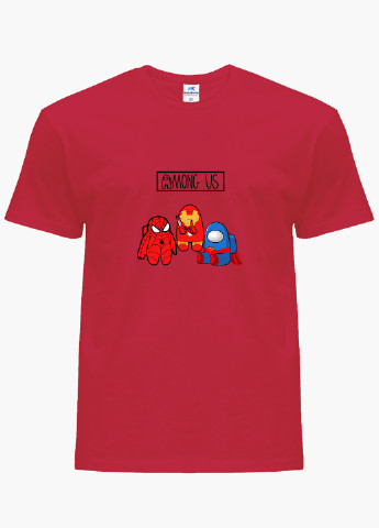 Червона демісезонна футболка дитяча амонг ас (among us) (9224-2431) MobiPrint