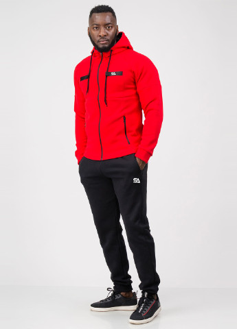 Червоний демісезонний костюм (толстовка, брюки) брючний SA-sport