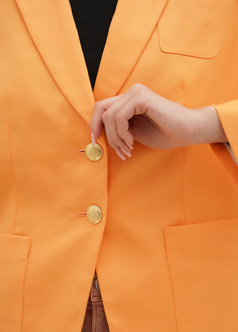 Оранжевый женский жакет J.Crew однотонный - демисезонный