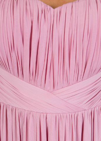 Рожева вечірня плаття, сукня кльош, з відкритими плечима Lipsy однотонна