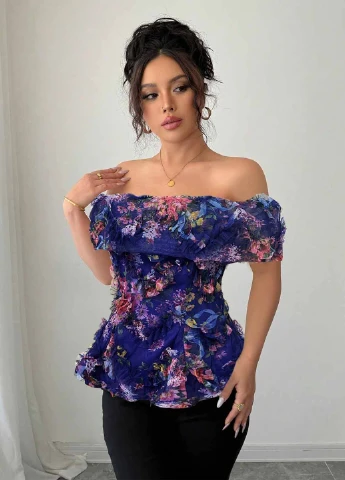 Синяя блуза SHEIN