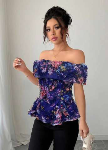 Синяя блуза SHEIN