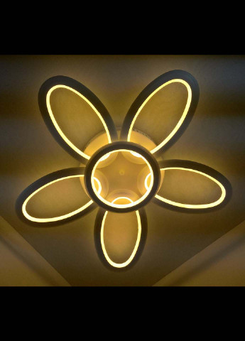 Світлодіодна потолочаня LED люстра 9986/5 + 1 Білий 10х62х62 см. Handmade (234537912)
