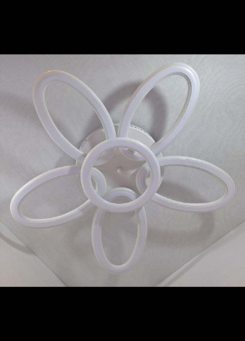 Світлодіодна потолочаня LED люстра 9986/5 + 1 Білий 10х62х62 см. Handmade (234537912)