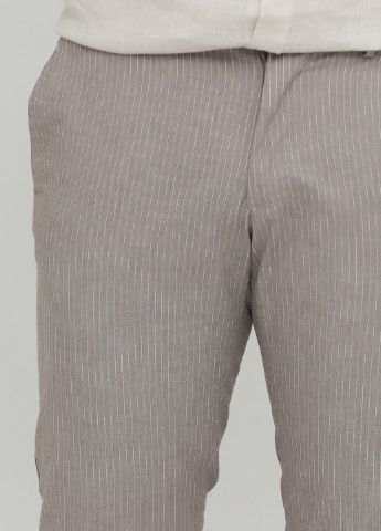 Кофейные кэжуал демисезонные прямые брюки Massimo Dutti