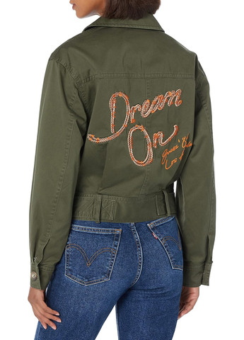 Оливкова (хакі) демісезонна куртка Guess