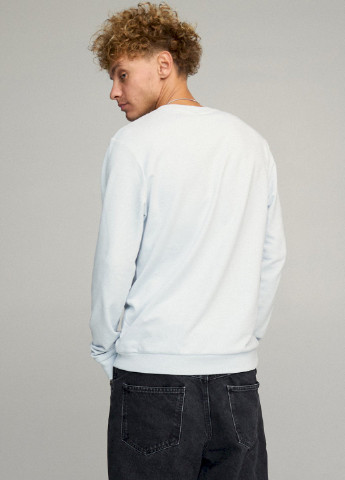 Светло-голубой свитшот мужской basic /no flis/ YAPPI (252258990)