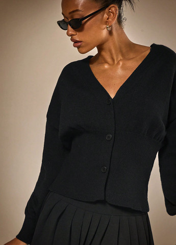 Черный демисезонный кардиган SHEIN
