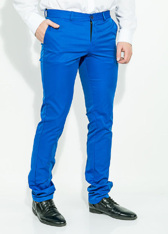 Сине-желтые кэжуал демисезонные прямые брюки Time of Style