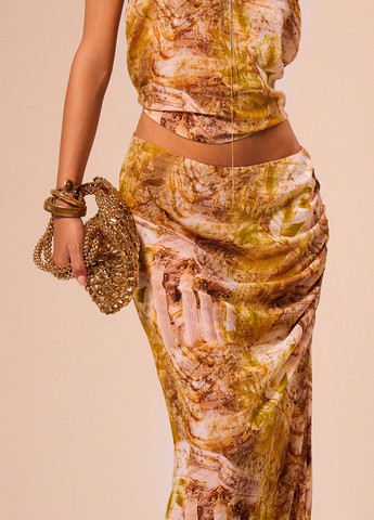 Разноцветная кэжуал с рисунком юбка SHEIN