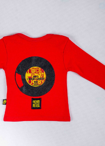 Красный демисезонный кэжуал лонгслив Rock A Bye Baby с рисунком