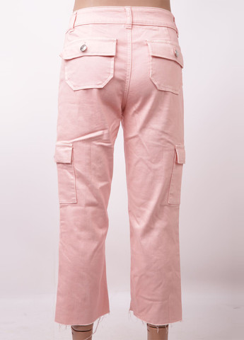 Светло-розовые летние укороченные, карго джинсы Justice