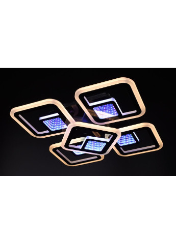 Люстра потолочная LED с пультом A2720/4+1S-3D-bk Черный 10х40х40 см. Sunnysky (253628827)