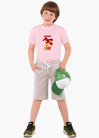 Рожева демісезонна футболка дитяча кай лего ніндзяго (kai lego ninjago masters of spinjitzu) (9224-2639) MobiPrint