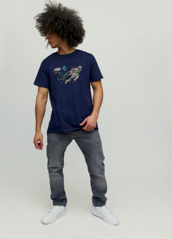 Темно-синя футболка чоловіча YAPPI