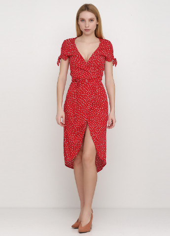 Червона кежуал платье H&M в горошок