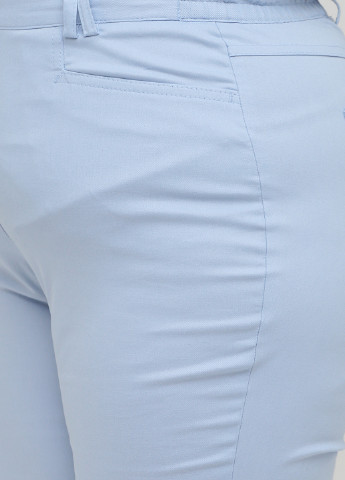 Голубые кэжуал демисезонные прямые брюки Cosma