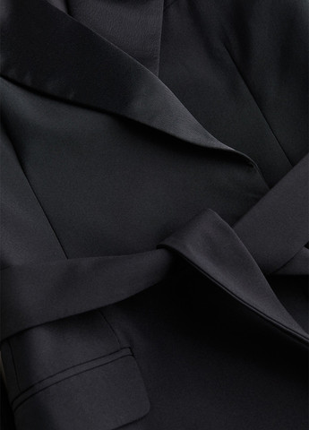 Черное демисезонное Пальто однобортное H&M