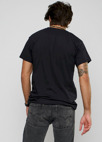 Черная футболка мужская basic /дышащий принт/ YAPPI