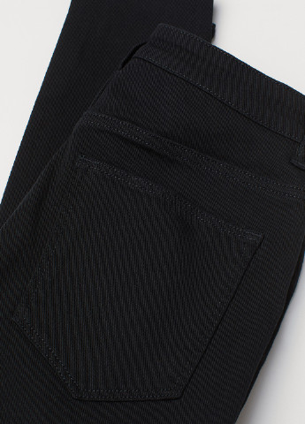 Джинси H&M скінні однотонні чорні джинсові трикотаж, бавовна