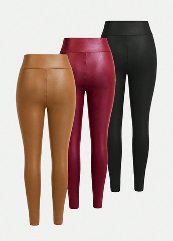 Комбинированные демисезонные леггинсы (3 шт.) SHEIN